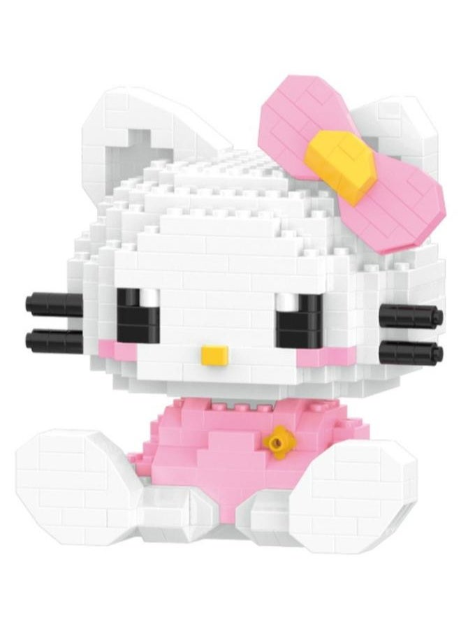 382PCS Cartoon  Kitty CAT Building Bricks Set DIY Block Building Set Classic Mini Building Bricks Assembling Building Blocks Suitable for Boys and Girls Aged 6 and Up - Image 1